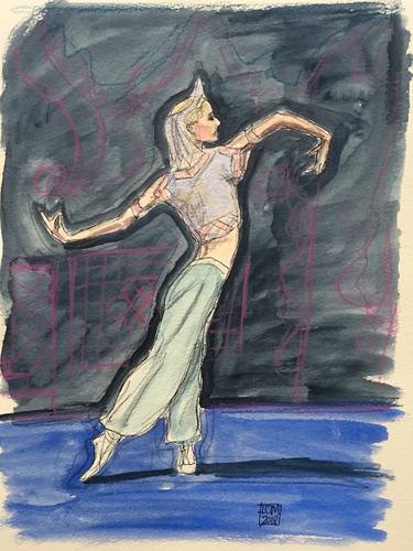 Original Figurative Performing Arts Drawings by Ian Males