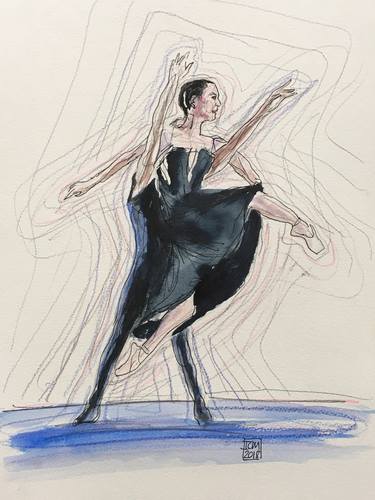 Original Figurative Performing Arts Drawings by Ian Males