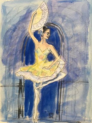 Original Figurative Performing Arts Drawings by Ian Males