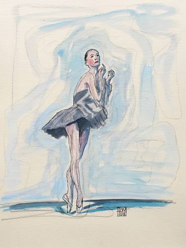 Original Figurative Performing Arts Drawings by Ian Males