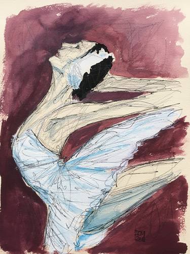 Original Figurative Performing Arts Drawings by Ian Males