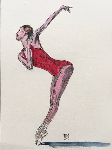 Original Figurative Performing Arts Drawings by Ian Males