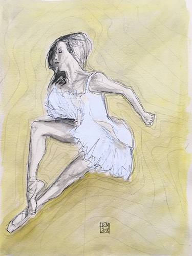 Original Figurative Performing Arts Drawings by Ian Males