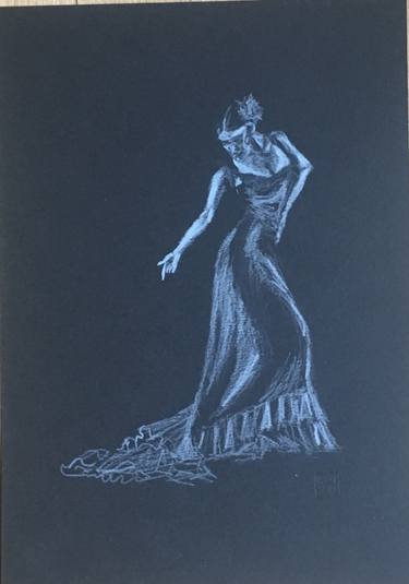 Original Figurative Performing Arts Drawings by Ian Males