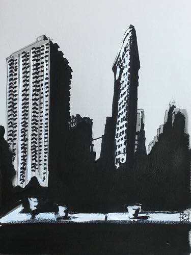 Original Expressionism Landscape Drawings by Ian Males