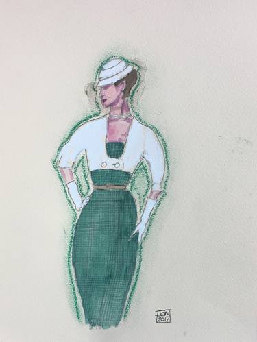 Original Fashion Drawings by Ian Males