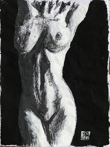 Original Abstract Nude Drawings by Ian Males