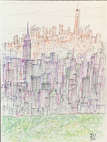 Original Abstract Landscape Drawings by Ian Males