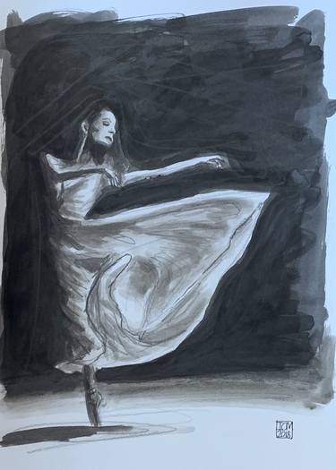 Original Expressionism Performing Arts Drawings by Ian Males