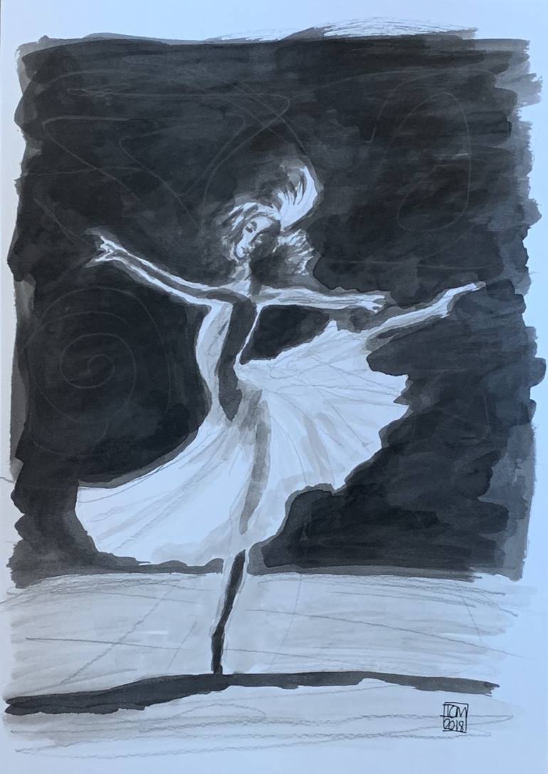 Ballet Study #136 Drawing by Ian Males | Saatchi Art