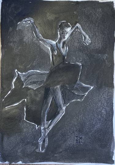 Original Expressionism Performing Arts Drawings by Ian Males