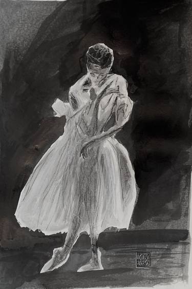 Original Expressionism Performing Arts Drawings by Ian Males