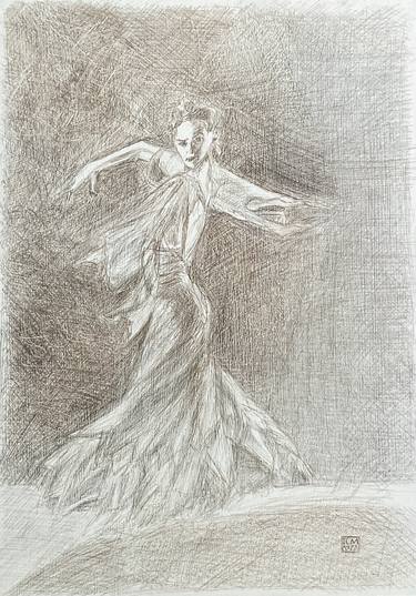 Original Figurative Performing Arts Drawings by Ian Males