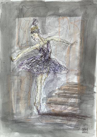 Original Figurative Performing Arts Drawings by Ian Males