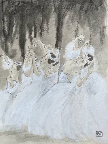 Original Figurative Performing Arts Drawings by Ian Males