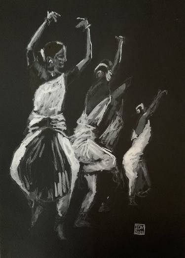 Original Figurative Performing Arts Drawings by Ian Males