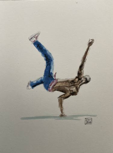 Original Figurative Performing Arts Drawings by Ian Males