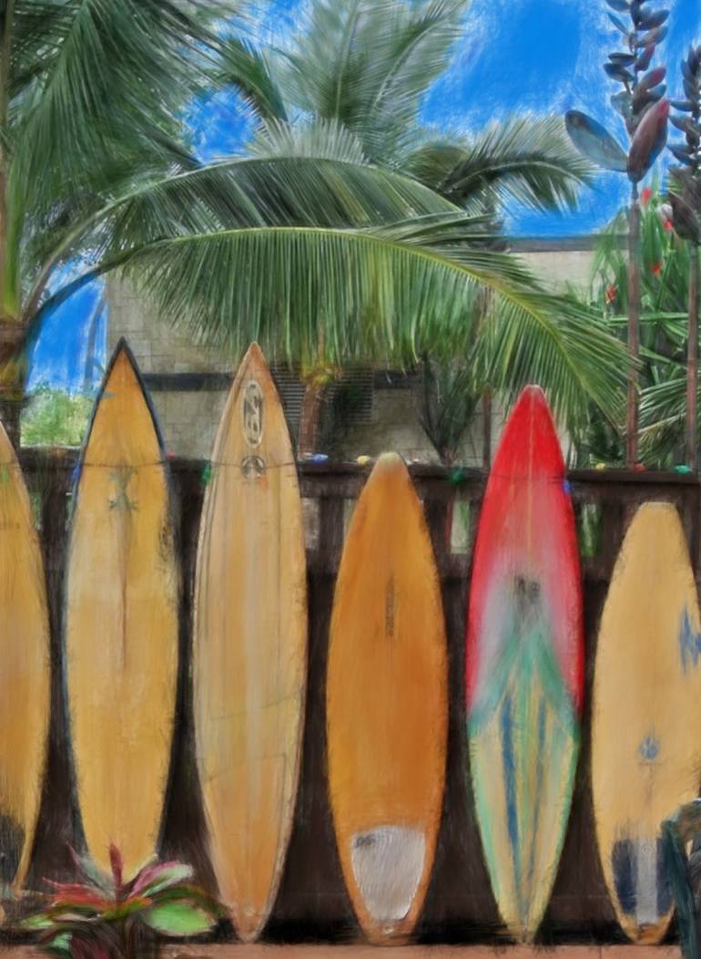 Polynesian Surfboards - Print