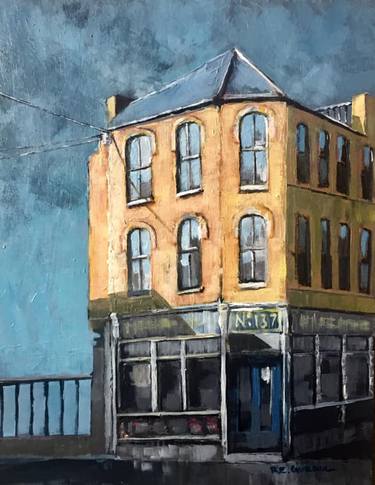 Original Impressionism Architecture Painting by Robert Gurgul