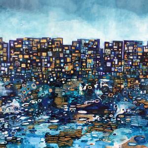 blue floating city