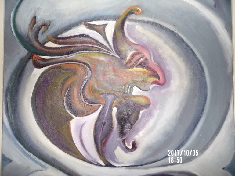 Original Abstract Expressionism People Painting by Simon Savovic