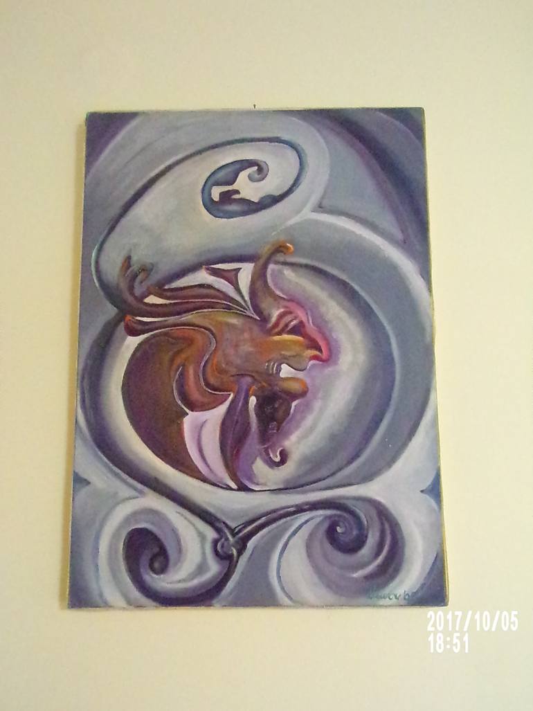 Original Abstract Expressionism People Painting by Simon Savovic