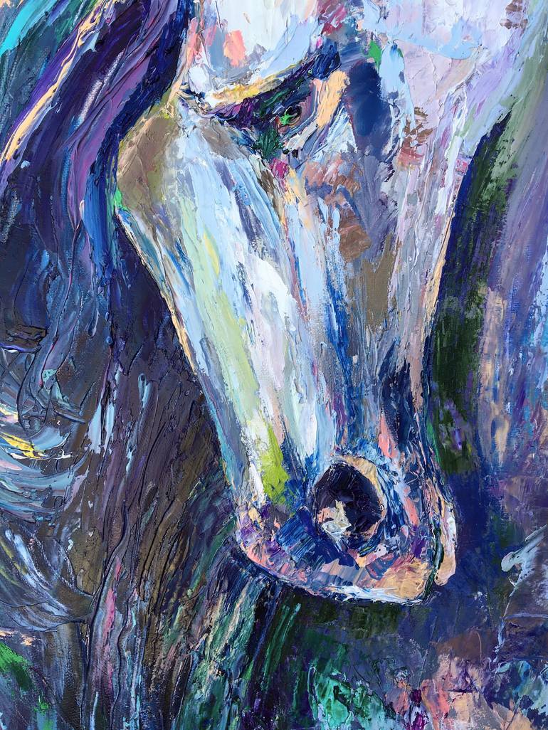 Original Figurative Horse Painting by Nino Ponditerra