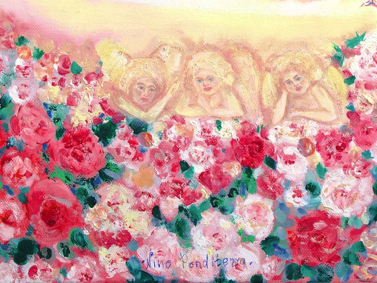 Original Figurative Garden Painting by Nino Ponditerra