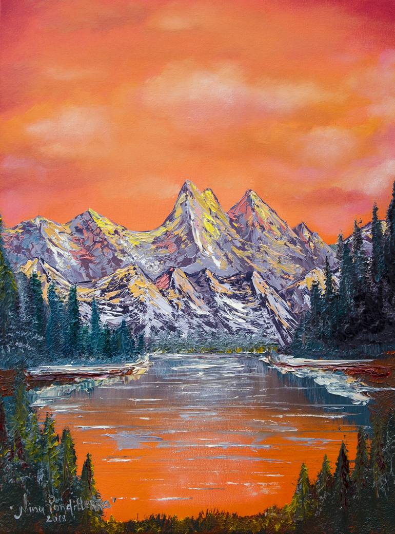 landscape art mountains