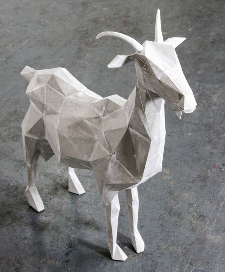 Original Cubism Animal Sculpture by Cummings Twins