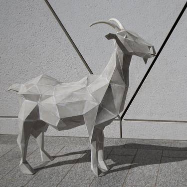 Original Cubism Animal Sculpture by Cummings Twins