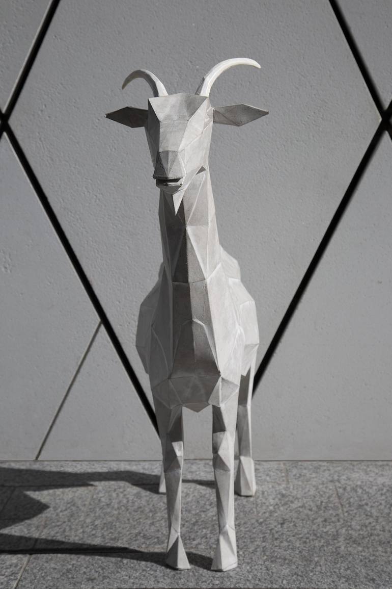 Original Cubism Animal Sculpture by Cummings Twins