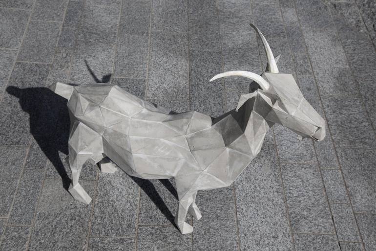 Original Cubism Animal Sculpture by Cummings Twins