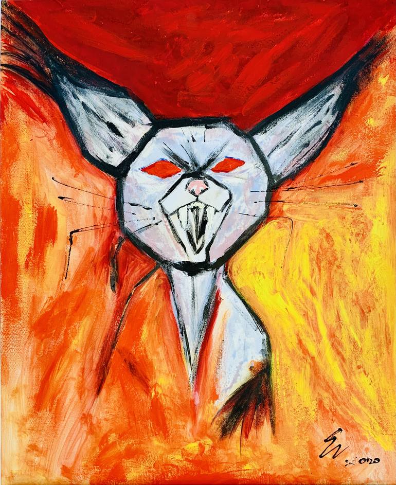 Super angry cat Painting by Siozha N | Saatchi Art