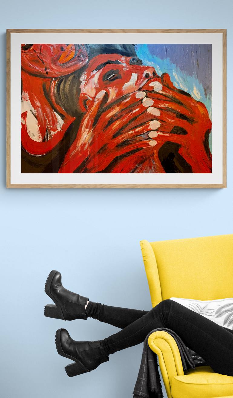 Original Abstract Erotic Painting by Siozha N