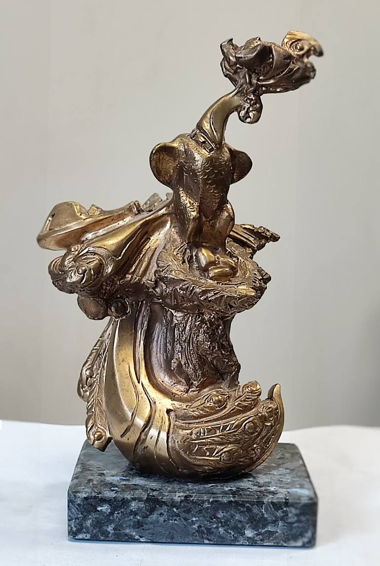 Original Art Nouveau Animal Sculpture by Kirill Grekov