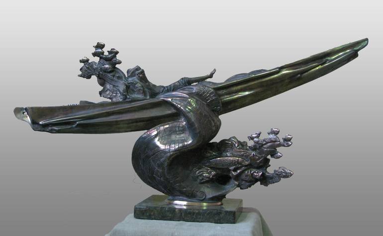 Original Abstract Fish Sculpture by Kirill Grekov