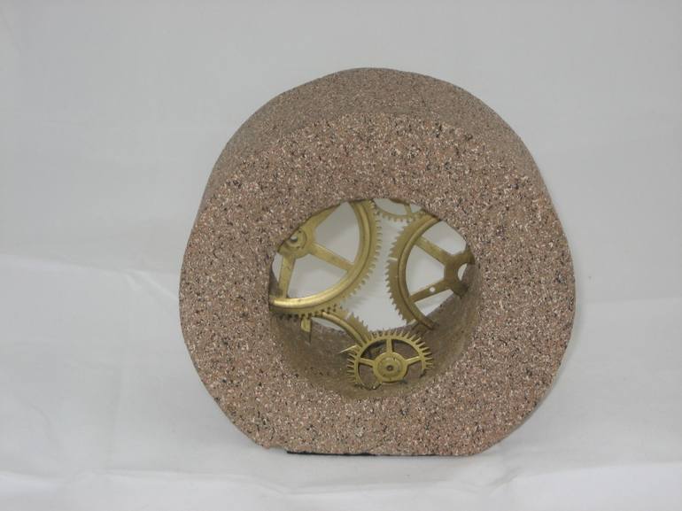 Gears In Concrete Sculpture by Mike Byrne Saatchi Art