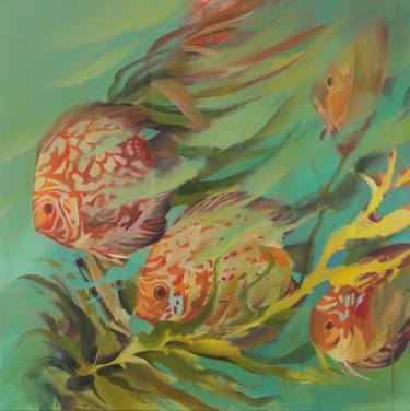 Print of Expressionism Fish Paintings by peter pauko