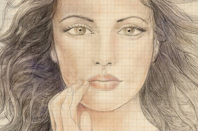 Original Women Drawing by Juan Yoc