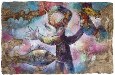 Original Surrealism Fish Paintings by Juan Yoc