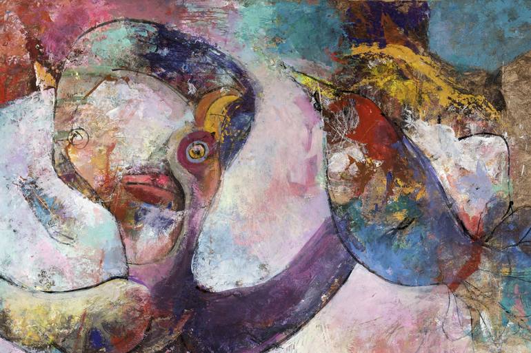 Original Expressionism Animal Painting by Juan Yoc