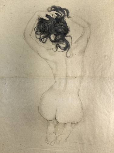 Original Expressionism Nude Drawings by Juan Yoc