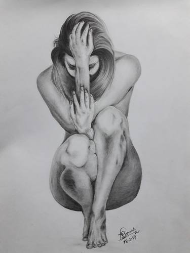 Original Conceptual Nude Drawings by Naruttam Boruah