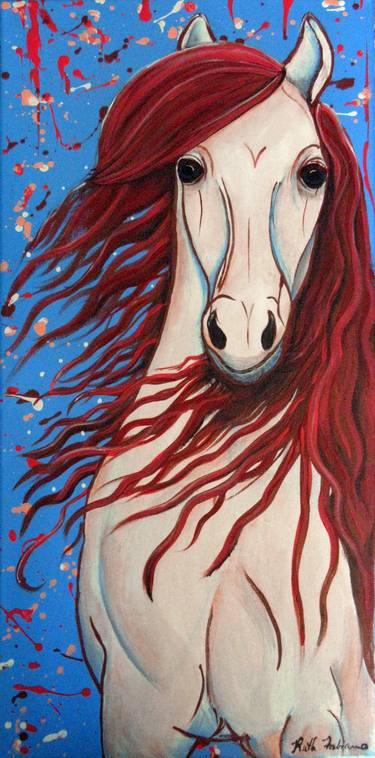 Original Abstract Horse Paintings by Ruth Fabiano