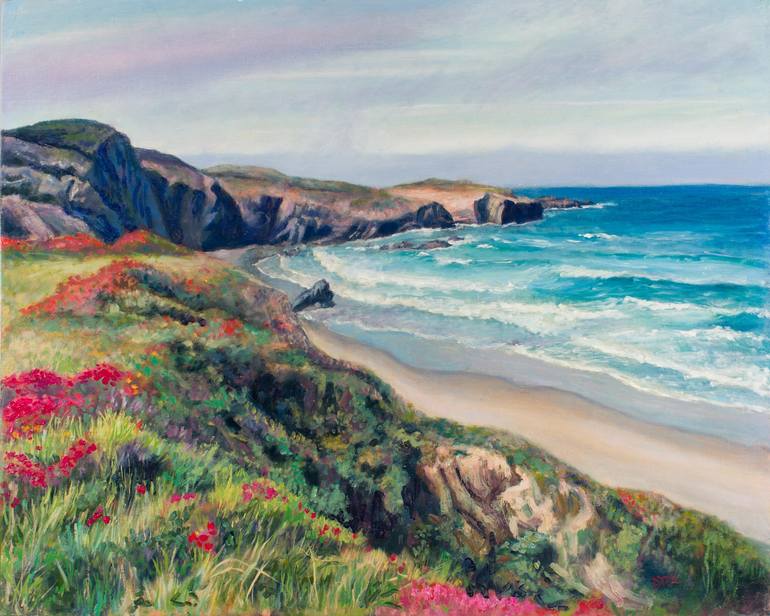 Sea Ranch Coastline Painting by Denise Sils Saatchi Art