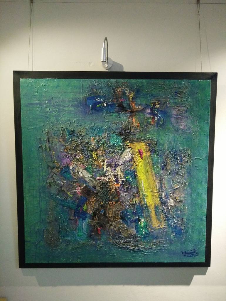 Original Abstract Expressionism Abstract Painting by Nguyen Hien