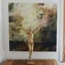 In situ shot of 'Requiem' 100cm x 100cm  Oil on Canvas. Crucifixion not included