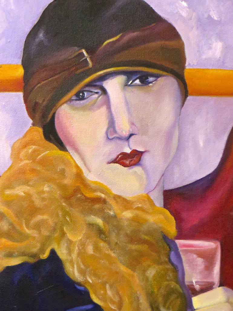 Original Art Deco People Painting by William Z Linmark