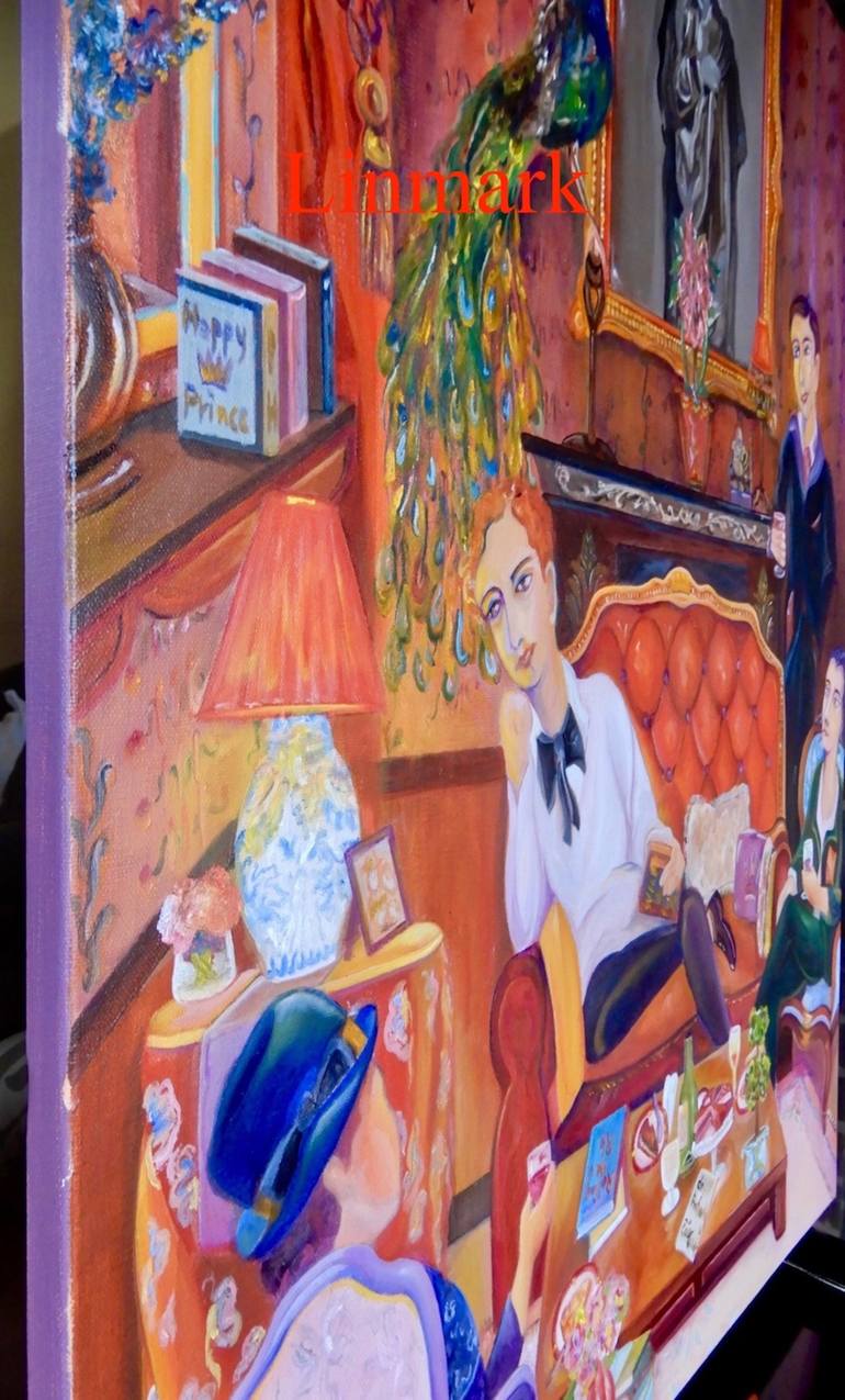 Original Art Deco People Painting by William Z Linmark